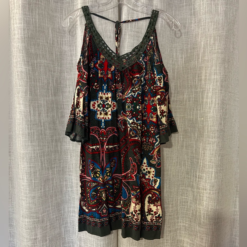 Bohemian Floral Mini Dress - Multicolor